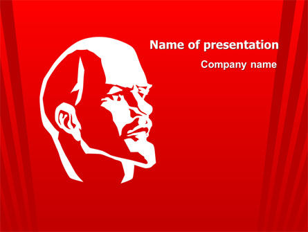 Lenin PowerPoint Template, Free PowerPoint Template, 07646, Flags/International — PoweredTemplate.com