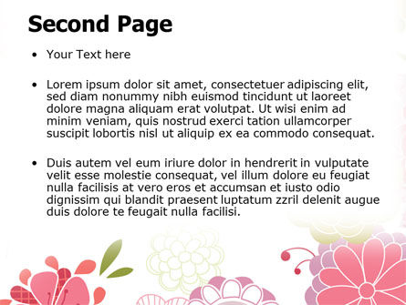 Pink Floral Theme PowerPoint Template, Slide 2, 07650, Nature & Environment — PoweredTemplate.com