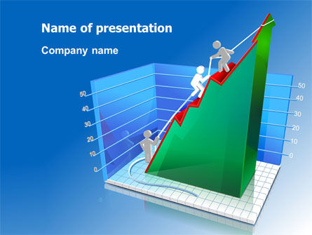 Rising Rates 3D Histogram PowerPoint Template, 07652, Business Concepts — PoweredTemplate.com