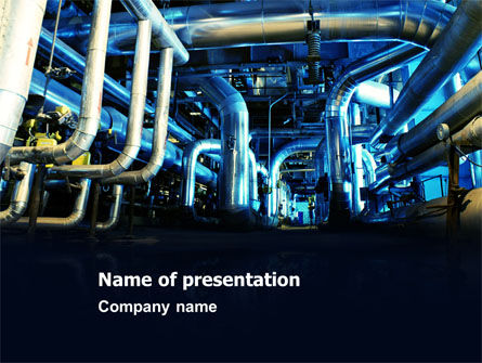 Industrial Pipelines PowerPoint Template, PowerPoint Template, 07655, Utilities/Industrial — PoweredTemplate.com