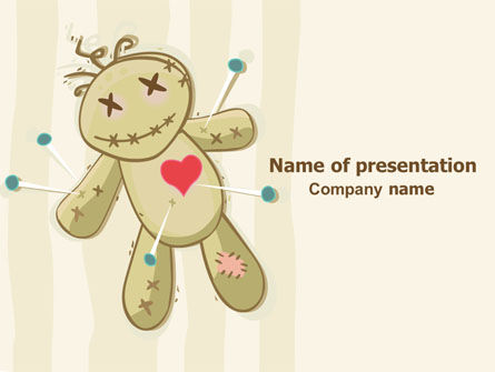 Voodoo Love Doll PowerPoint Template, Gratis PowerPoint-sjabloon, 07659, Business Concepten — PoweredTemplate.com