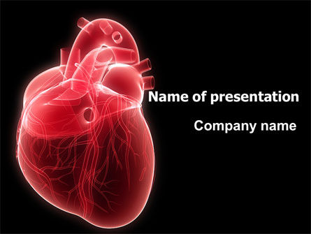 Model Of Heart PowerPoint Template, 07662, Medical — PoweredTemplate.com