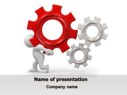 Gear Man PowerPoint Template, Gratis PowerPoint-sjabloon, 07705, Voorzieningen/Industrieel — PoweredTemplate.com