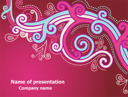 Roze Ornament PowerPoint Template, Gratis PowerPoint-sjabloon, 07738, Abstract/Textuur — PoweredTemplate.com