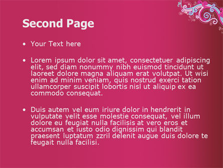 Plantilla de PowerPoint - ornamento rosado, Diapositiva 2, 07738, Abstracto / Texturas — PoweredTemplate.com