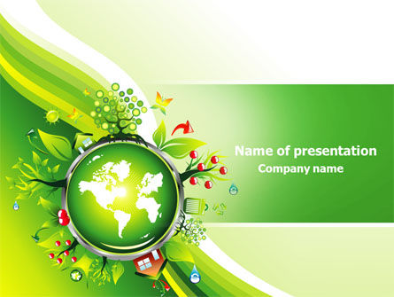 Blooming Earth Concept PowerPoint Template, 07758, Nature & Environment — PoweredTemplate.com