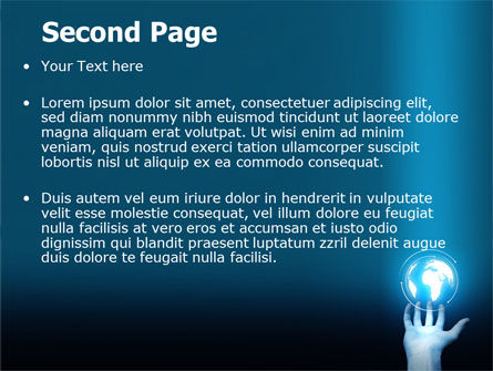 Templat PowerPoint Gratis Glowing Globe, Slide 2, 07786, Global — PoweredTemplate.com