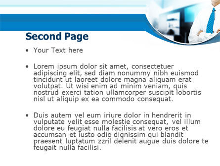 Modèle PowerPoint de cravate bleue, Diapositive 2, 07806, Business — PoweredTemplate.com