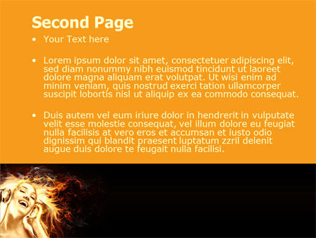 Flamme mädchen PowerPoint Vorlage, Folie 2, 07807, Karriere/Industrie — PoweredTemplate.com