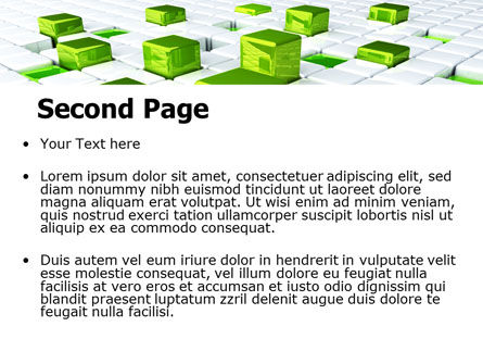 파워포인트 템플릿 - 녹색 그래프, 슬라이드 2, 07839, 기술 및 과학 — PoweredTemplate.com