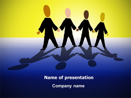 Vier Zakenlieden PowerPoint Template, Gratis PowerPoint-sjabloon, 07858, Bedrijf — PoweredTemplate.com