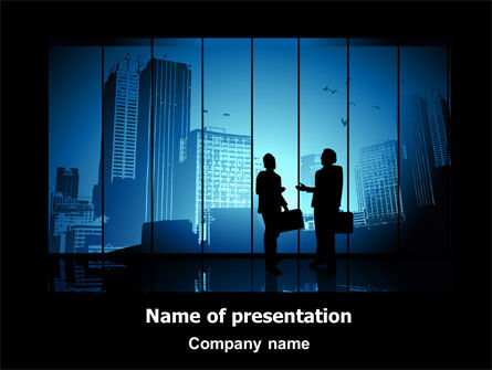 Dark Zakelijke Thema PowerPoint Template, Gratis PowerPoint-sjabloon, 07863, Bedrijf — PoweredTemplate.com