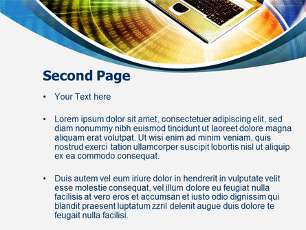 Laptop PowerPoint Template, Slide 2, 07918, Computers — PoweredTemplate.com