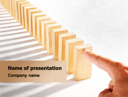 Domino Effect PowerPoint Template, Gratis PowerPoint-sjabloon, 07929, Business Concepten — PoweredTemplate.com