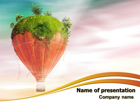 Hot Air Balloon PowerPoint Template, 07933, Nature & Environment — PoweredTemplate.com