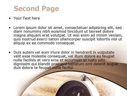 Modèle PowerPoint de boussole dans le sable, Diapositive 2, 07942, Business — PoweredTemplate.com