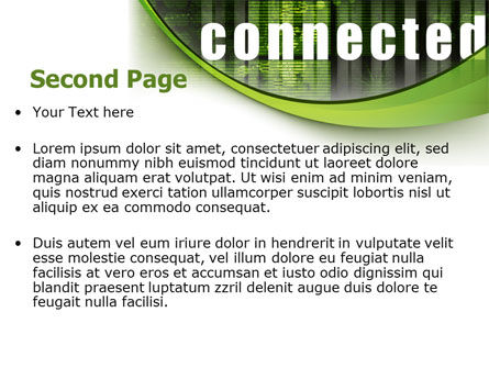 Plantilla de PowerPoint - mundo conectado, Diapositiva 2, 07958, Telecomunicación — PoweredTemplate.com
