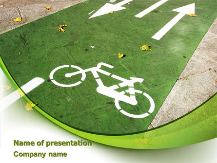 Modello PowerPoint - Zona di biciclette, Gratis Modello PowerPoint, 07961, Carriere/Industria — PoweredTemplate.com