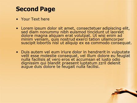 Sand Through Fingers PowerPoint Template, Slide 2, 07966, Religious/Spiritual — PoweredTemplate.com