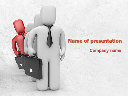 Business Queue PowerPoint Template, 08006, Consulting — PoweredTemplate.com
