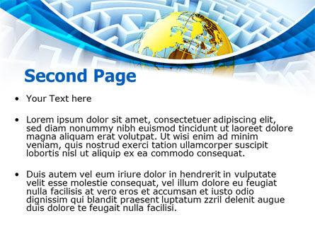 Modèle PowerPoint de labyrinthe mondial, Diapositive 2, 08011, Mondial — PoweredTemplate.com