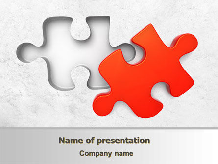 Letztes rotes puzzle PowerPoint Vorlage, Kostenlos PowerPoint-Vorlage, 08014, Beratung — PoweredTemplate.com