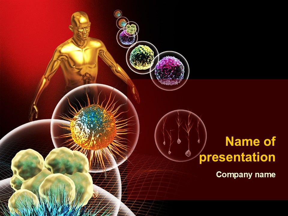 Modern Microbiologie PowerPoint Template, PowerPoint-sjabloon, 08019, Medisch — PoweredTemplate.com