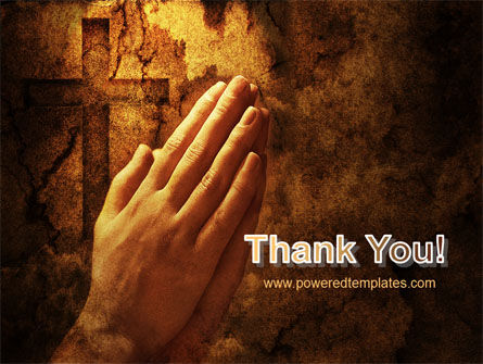 Prayer Hands PowerPoint Template, Backgrounds | 08023 | PoweredTemplate.com