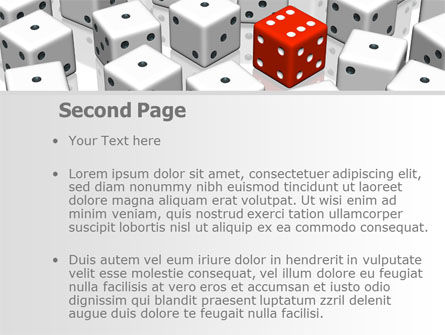 Dice Combination PowerPoint Template, Slide 2, 08045, Consulting — PoweredTemplate.com