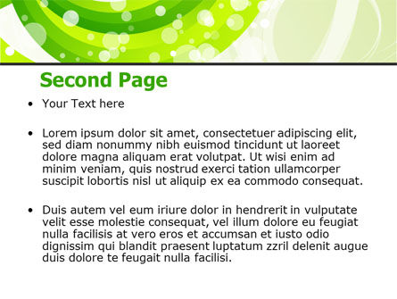 緑色の渦巻き - PowerPointテンプレート, スライド 2, 08051, 抽象／テクスチャ — PoweredTemplate.com