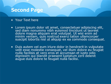 Blaue wolken PowerPoint Vorlage, Folie 2, 08058, Abstrakt/Texturen — PoweredTemplate.com
