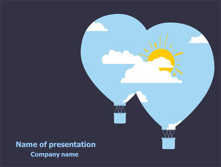 Modern Luchtballon Gratis Powerpoint Template, PowerPoint-sjabloon, 08069, Education & Training — PoweredTemplate.com