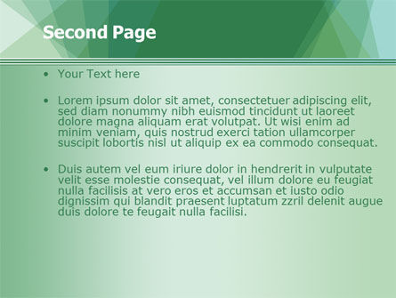 Green Paper Sheets PowerPoint Template, Slide 2, 08099, Abstract/Textures — PoweredTemplate.com