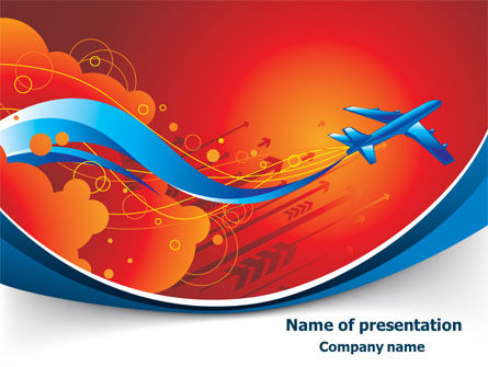 Airfare PowerPoint Template, PowerPoint Template, 08100, Business Concepts — PoweredTemplate.com