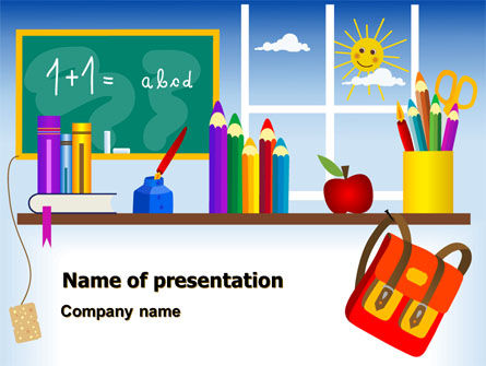 Primair Onderwijs PowerPoint Template, Gratis PowerPoint-sjabloon, 08115, Education & Training — PoweredTemplate.com