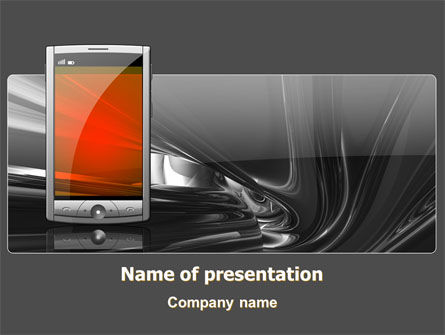 Touchscreen Phone PowerPoint Template, 08125, Technology and Science — PoweredTemplate.com