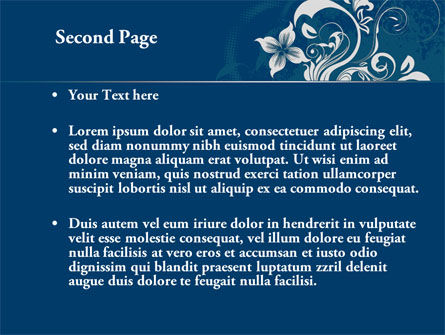 Modèle PowerPoint de ornement floral, Diapositive 2, 08134, Abstrait / Textures — PoweredTemplate.com