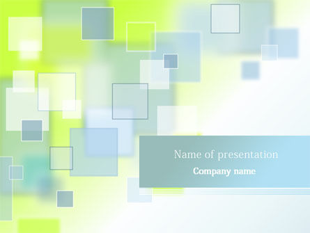 Thema Met Vierkanten PowerPoint Template, PowerPoint-sjabloon, 08135, Abstract/Textuur — PoweredTemplate.com