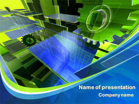 Mechanic Industry PowerPoint Template, 08155, Utilities/Industrial — PoweredTemplate.com