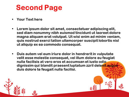 Orange Autumn Illustration PowerPoint Template, Slide 2, 08186, Nature & Environment — PoweredTemplate.com