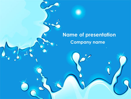 Blaue blots Kostenlose PowerPoint Vorlage, PowerPoint-Vorlage, 08208, Abstrakt/Texturen — PoweredTemplate.com