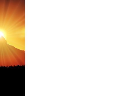 Sunrise in Mountains PowerPoint Template, Slide 3, 08216, Religious/Spiritual — PoweredTemplate.com
