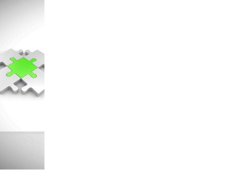 Modello PowerPoint - Verde centro puzzle, Slide 3, 08233, Concetti del Lavoro — PoweredTemplate.com