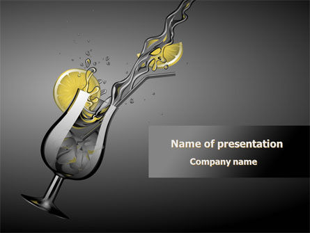 Modèle PowerPoint de poco grande verre, Gratuit Modele PowerPoint, 08257, Food & Beverage — PoweredTemplate.com