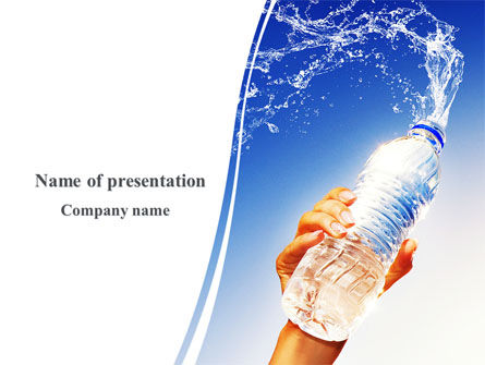 Mineral Water PowerPoint Template, Free PowerPoint Template, 08260, Careers/Industry — PoweredTemplate.com