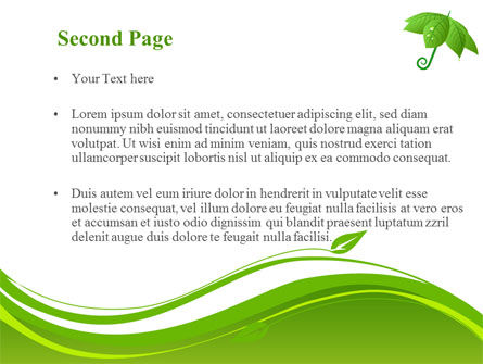 Leaf Umbrella PowerPoint Template, Slide 2, 08263, Nature & Environment — PoweredTemplate.com