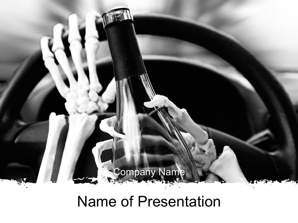 Rijden Onder Invloed PowerPoint Template, Gratis PowerPoint-sjabloon, 08264, Auto's/Vervoer — PoweredTemplate.com