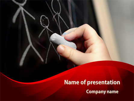 黑板绘图PowerPoint模板, 免费 PowerPoint模板, 08271, Education & Training — PoweredTemplate.com