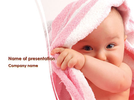 Little Baby Happy Face PowerPoint Template, 08279, People — PoweredTemplate.com