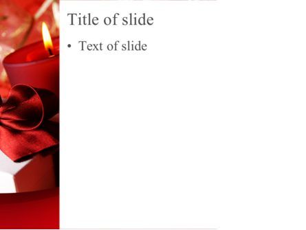 파워포인트 템플릿 - 빨간 크리스마스 양초, 슬라이드 3, 08295, 휴가/특별 행사 — PoweredTemplate.com